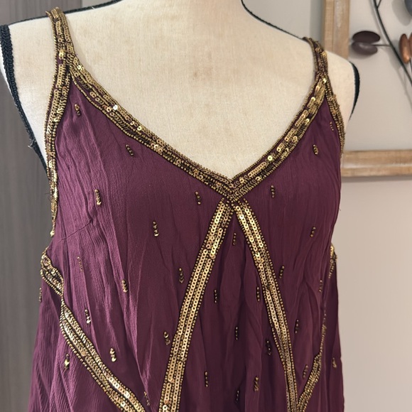 Free People “In Heaven Embellished Slip” Mini Dress - Size small - Picture 4 of 9